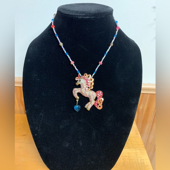 *CUSTOM* Final Price upcycled Betsy Johnson Unicorn choker necklace - Picture 2 of 7